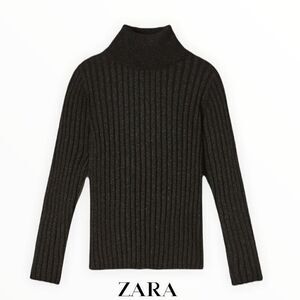 ZARA Kids | Black | Sparkly Ribbed Knit Sweater